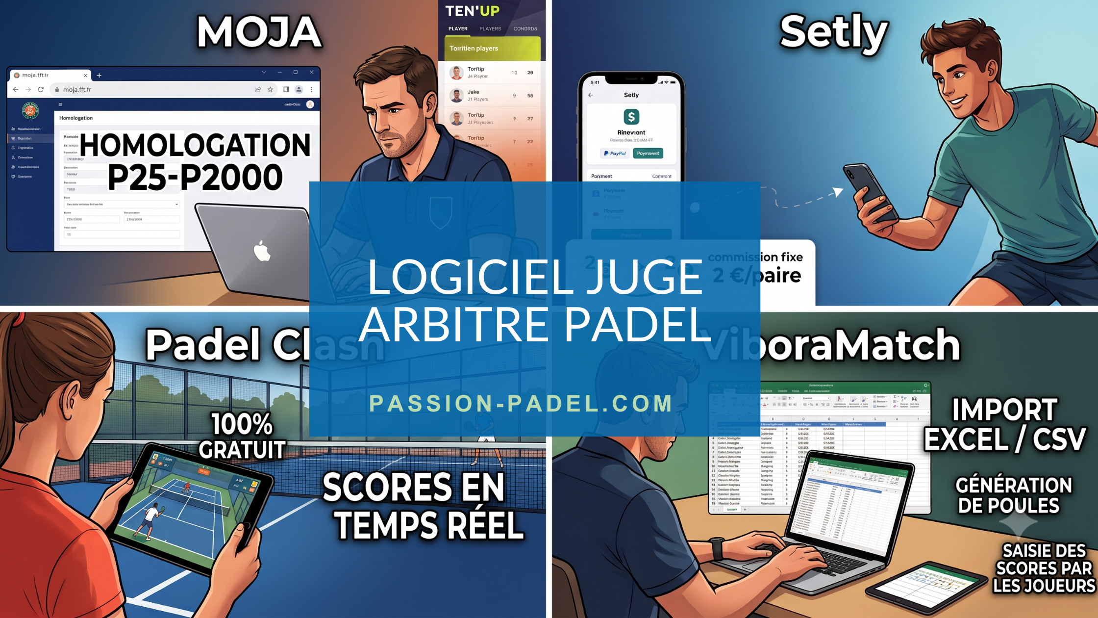 4 Logiciels juge arbitre padel